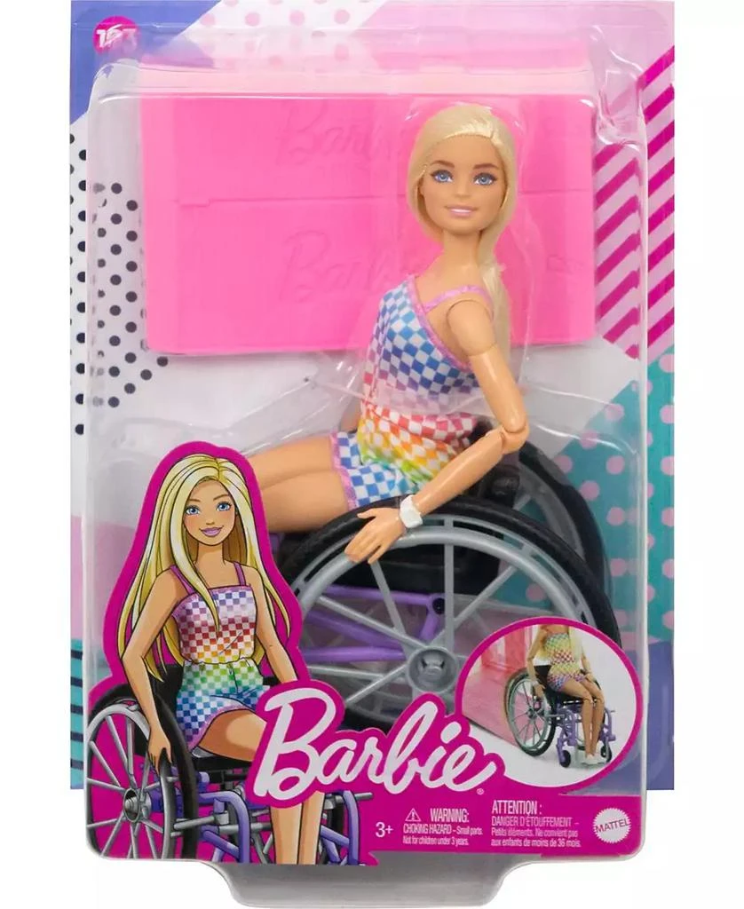 商品Barbie|Fashionistas Doll with Wheelchair and Ramp and Blonde Hair,价格¥176,第4张图片详细描述