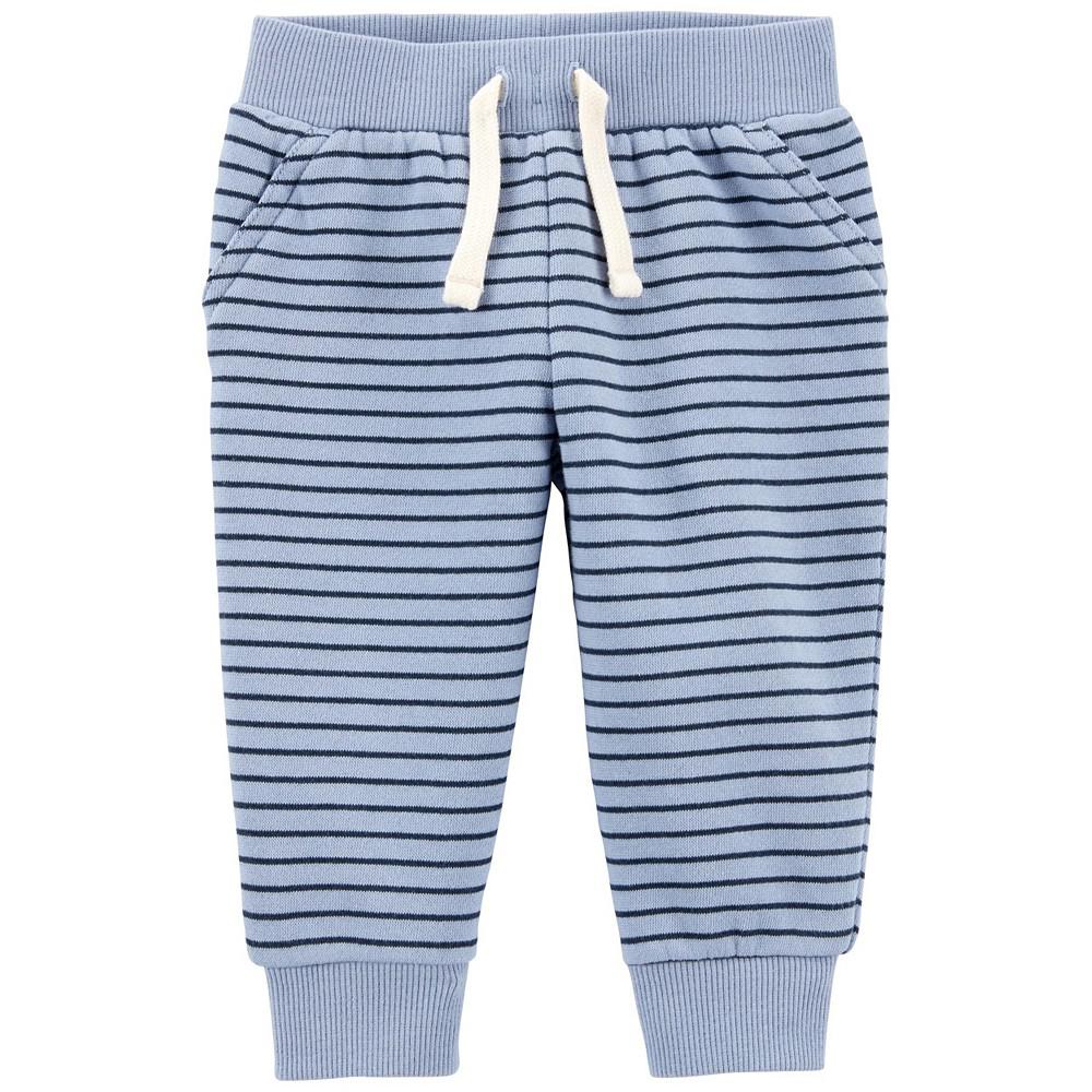 Baby Boys Striped Pull-On Fleece Pants商品第1张图片规格展示