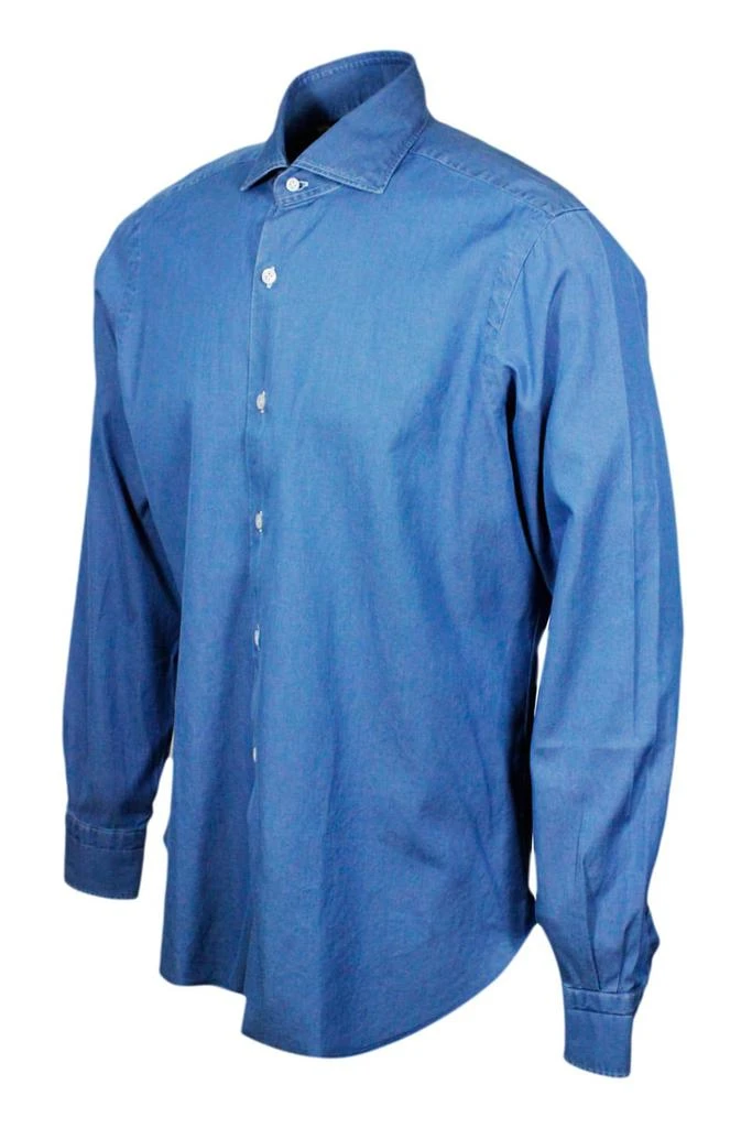 商品BARBA NAPOLI|Barba Napoli Dandylife Denim Shirt With Hand-sewn Italian Collar And Mother-of-pearl Buttons,价格¥2072,第2张图片详细描述