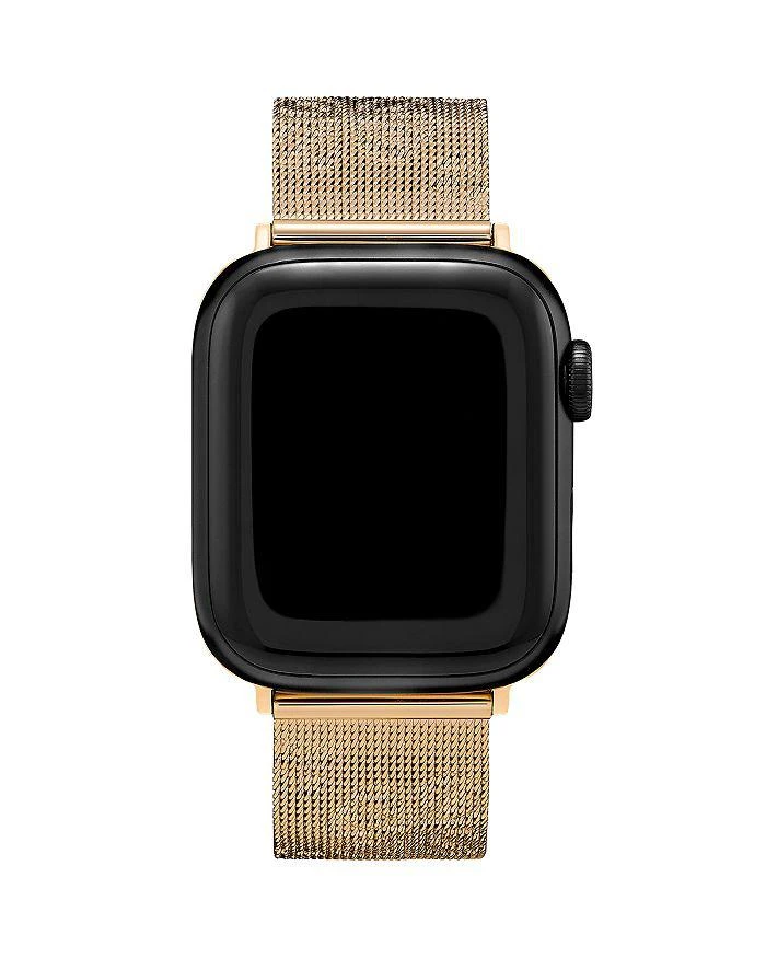 商品Coach|Apple Watch® Gold-Tone Stainless Steel Mesh Strap, 38/40/41mm,价格¥935,第3张图片详细描述