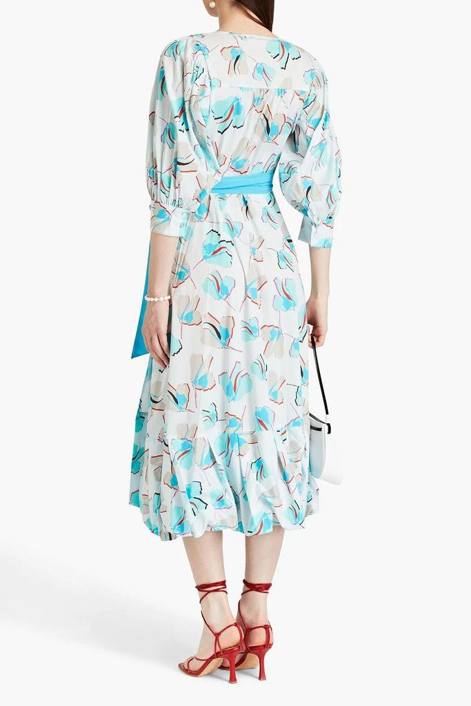 商品Diane von Furstenberg|Roxanna printed cotton-blend poplin midi wrap dress,价格¥1321,第3张图片详细描述