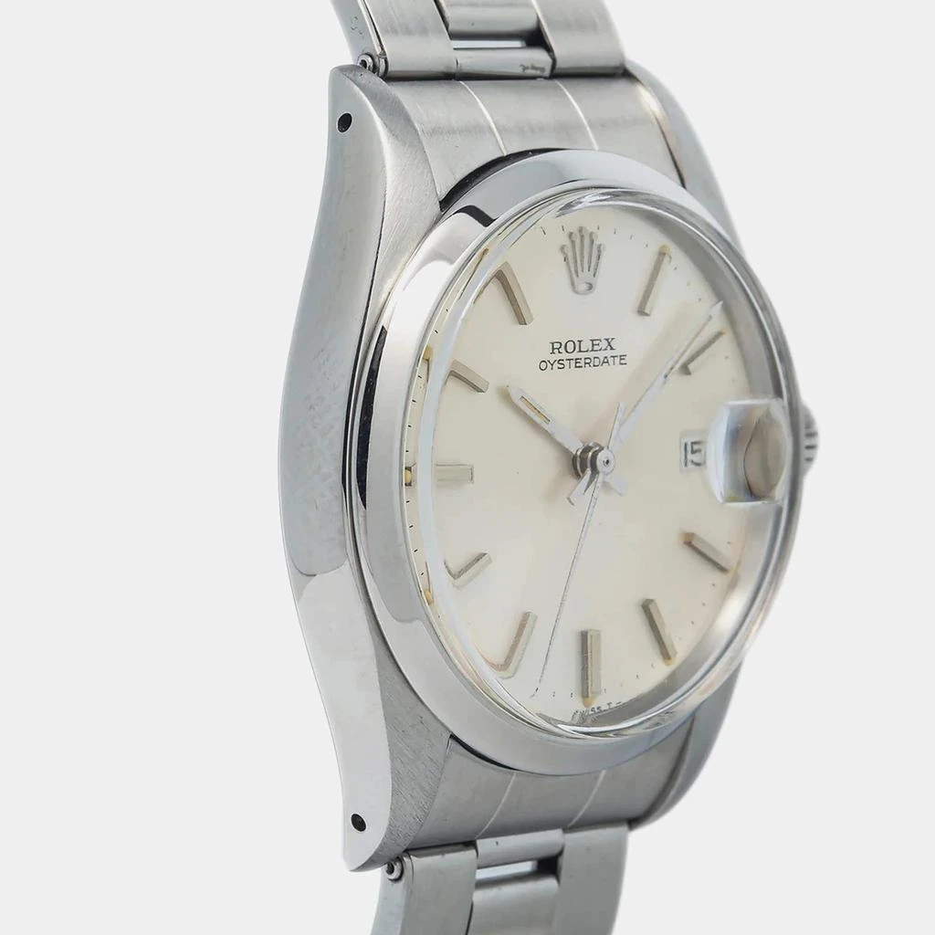 商品[二手商品] Rolex|Rolex Cream Stainless Steel Oysterdate Precision 6694 Men's Wristwatch 34mm,价格¥28338,第4张图片详细描述