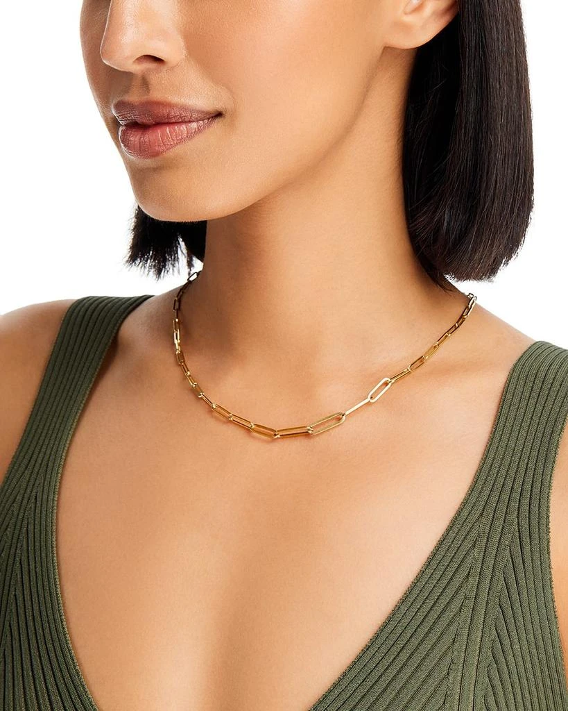 18K Yellow Gold Classic Oro Link Necklace, 17" 商品