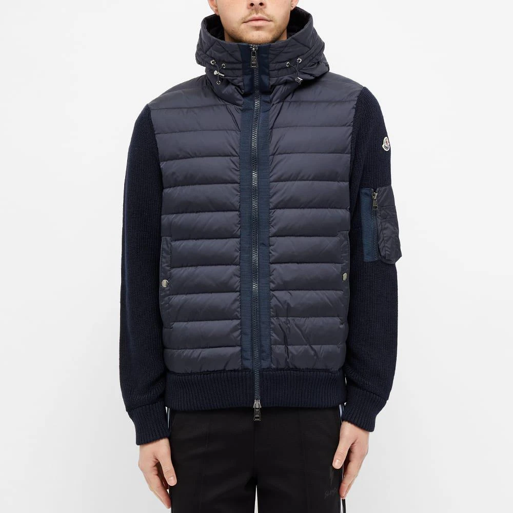 商品Moncler|Moncler Nylon Hooded Knit Down Jacket,价格¥7649,第5张图片详细描述