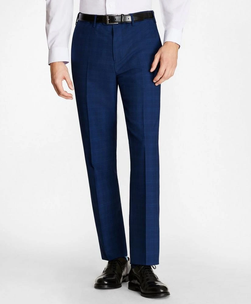 商品Brooks Brothers|Regent Fit Saxxon™ Wool Three-Button Plaid 1818 Suit,价格¥3256,第4张图片详细描述