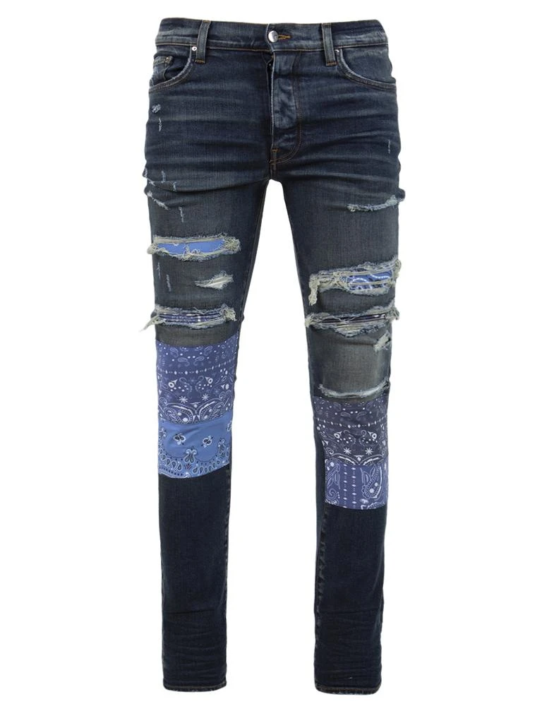 商品AMIRI|Distressed Vintage Bandana Artpatch Jean,价格¥5179,第1张图片