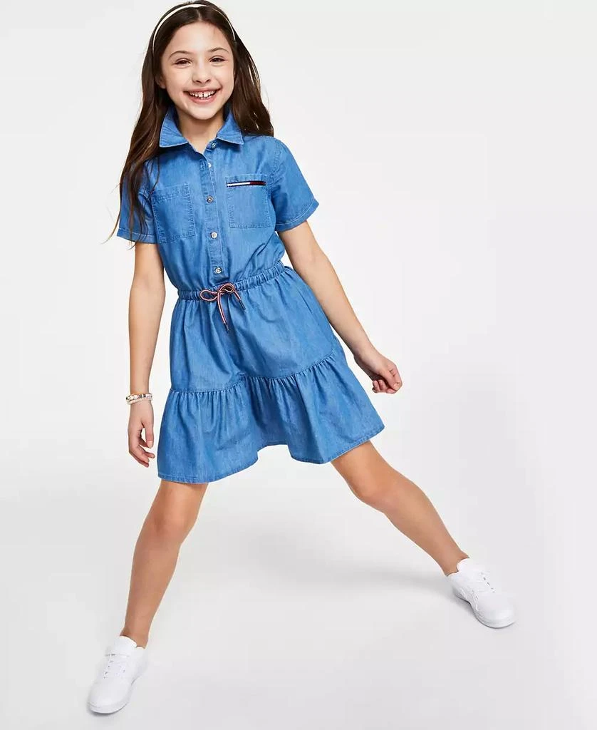 商品Tommy Hilfiger|Big Girls Denim Shirt Dress,价格¥149,第1张图片