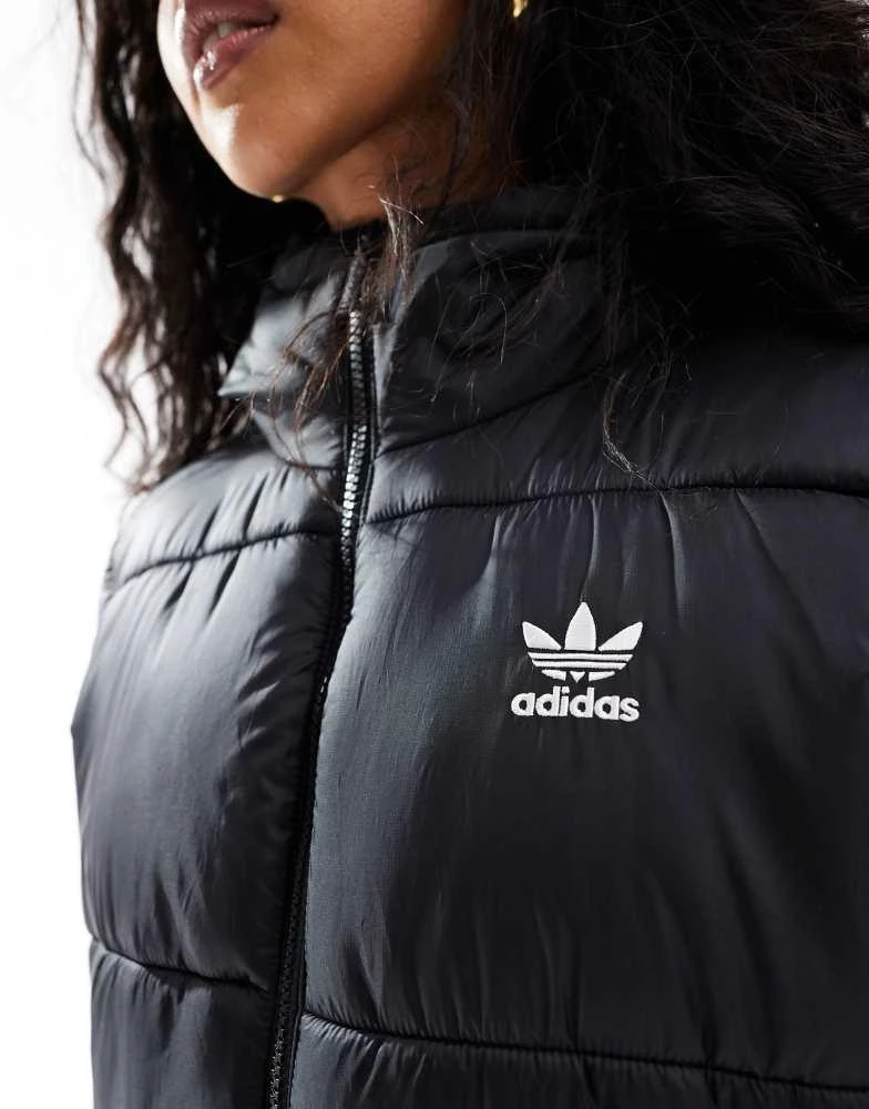 商品Adidas|adidas Originals Adicolor Long Puffer jacket in black,价格¥1156,第2张图片详细描述
