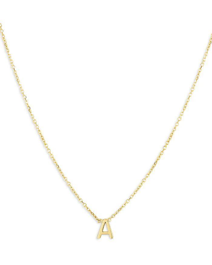 商品Moon & Meadow|14K Yellow Gold Initial Pendant Necklace, 16",价格¥2095,第1张图片