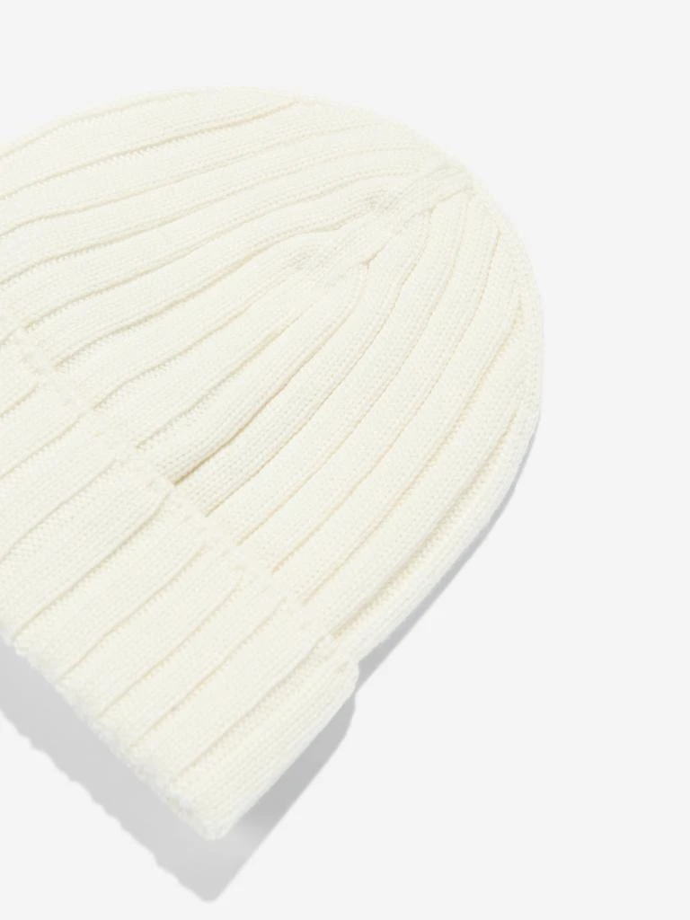 商品Moncler|Baby Wool Knitted Beanie Hat in White,价格¥1131,第4张图片详细描述