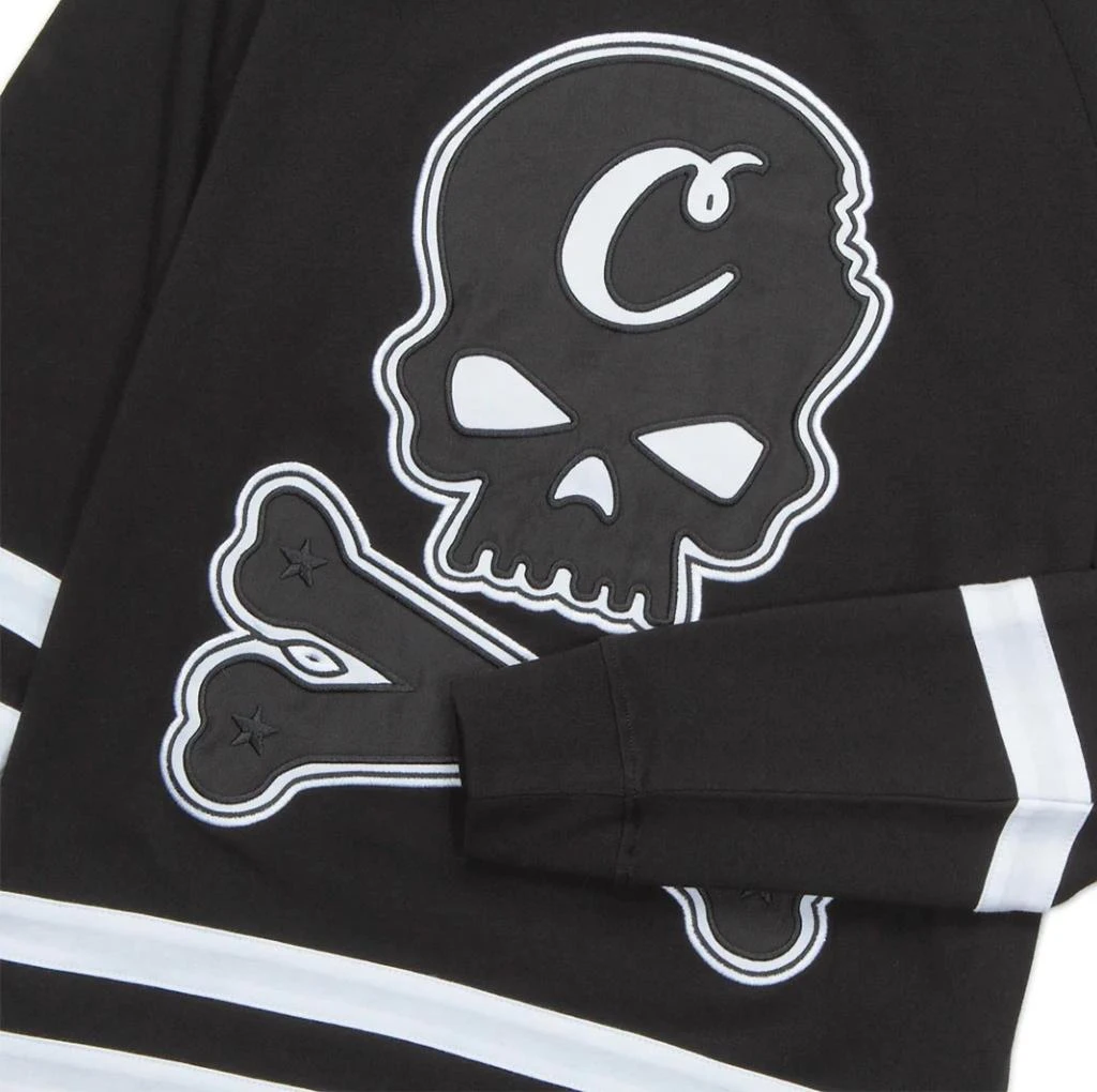 商品Cookies|Men's Crusaders Long Sleev Knit Jersey In Black White,价格¥399,第3张图片详细描述