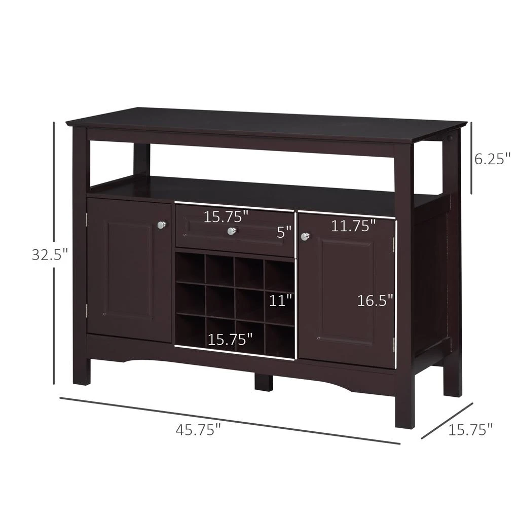商品Simplie Fun|Simplie Fun Modern Coffee and Wine Bar Cabinet,价格¥3063,第5张图片详细描述