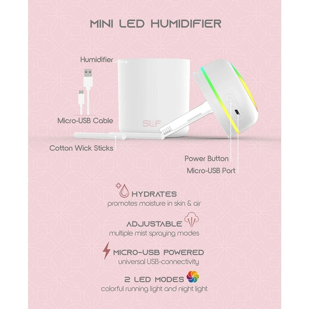 商品Tzumi|SLF Mini LED USB Mist Aromatherapy Humidifier,价格¥112,第2张图片详细描述
