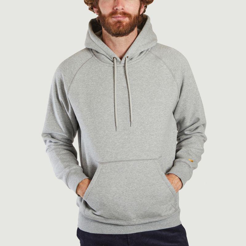 Hooded Chase Sweatsh Grey Heather Gold Carhartt WIP商品第1张图片规格展示