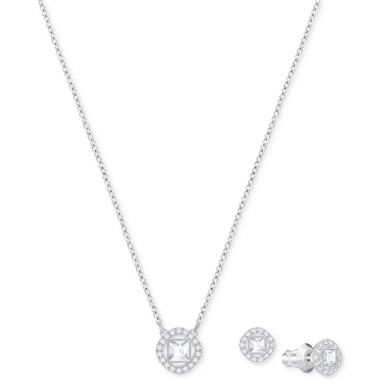 商品Swarovski|Silver-Tone Crystal Pendant Necklace & Stud Earrings Set,价格¥1115,第1张图片