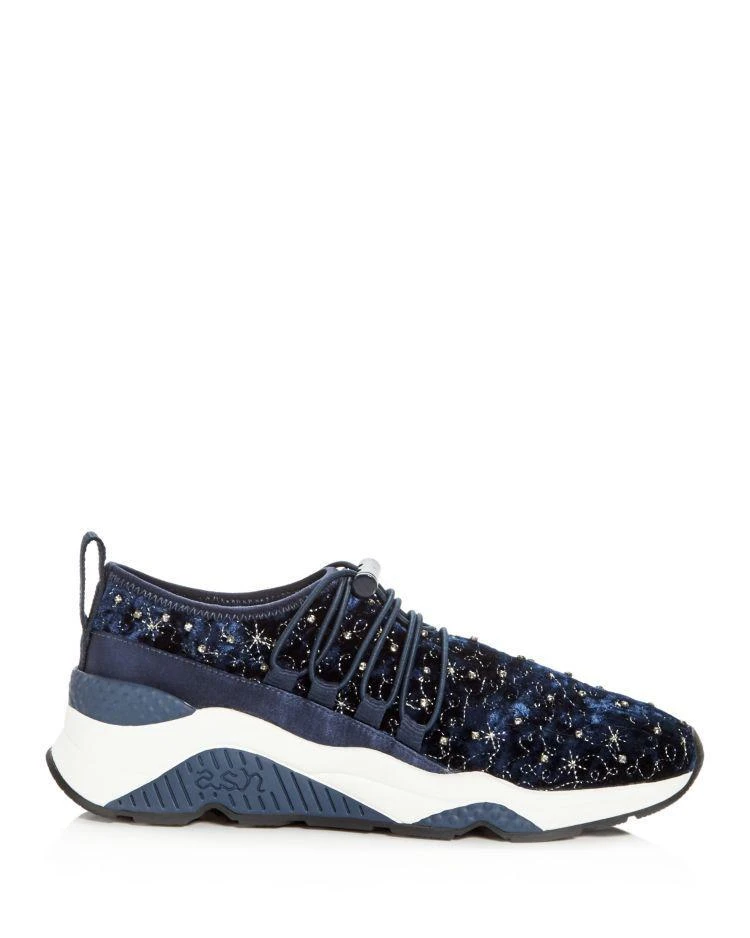 商品Ash|Ash Women's Misstic Embellished Velvet Lace Up Sneakers,价格¥1185,第2张图片详细描述