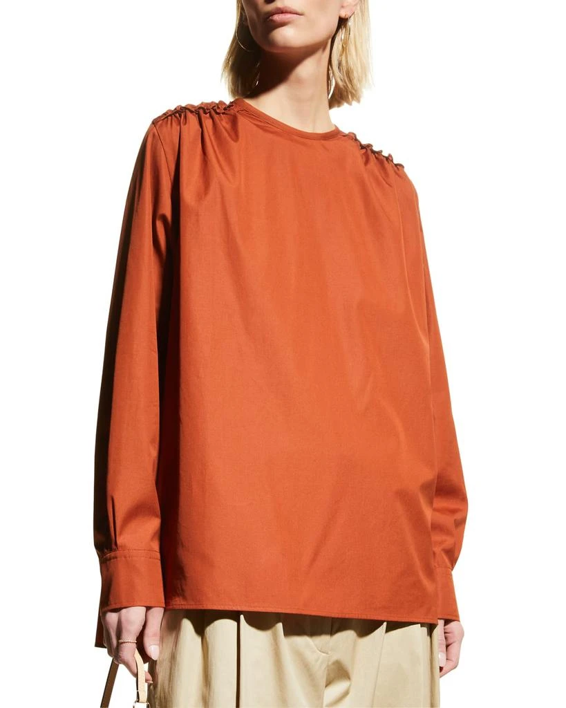 商品Marni|Boxy Gathered-Shoulder Cotton Shirt,价格¥4522,第3张图片详细描述