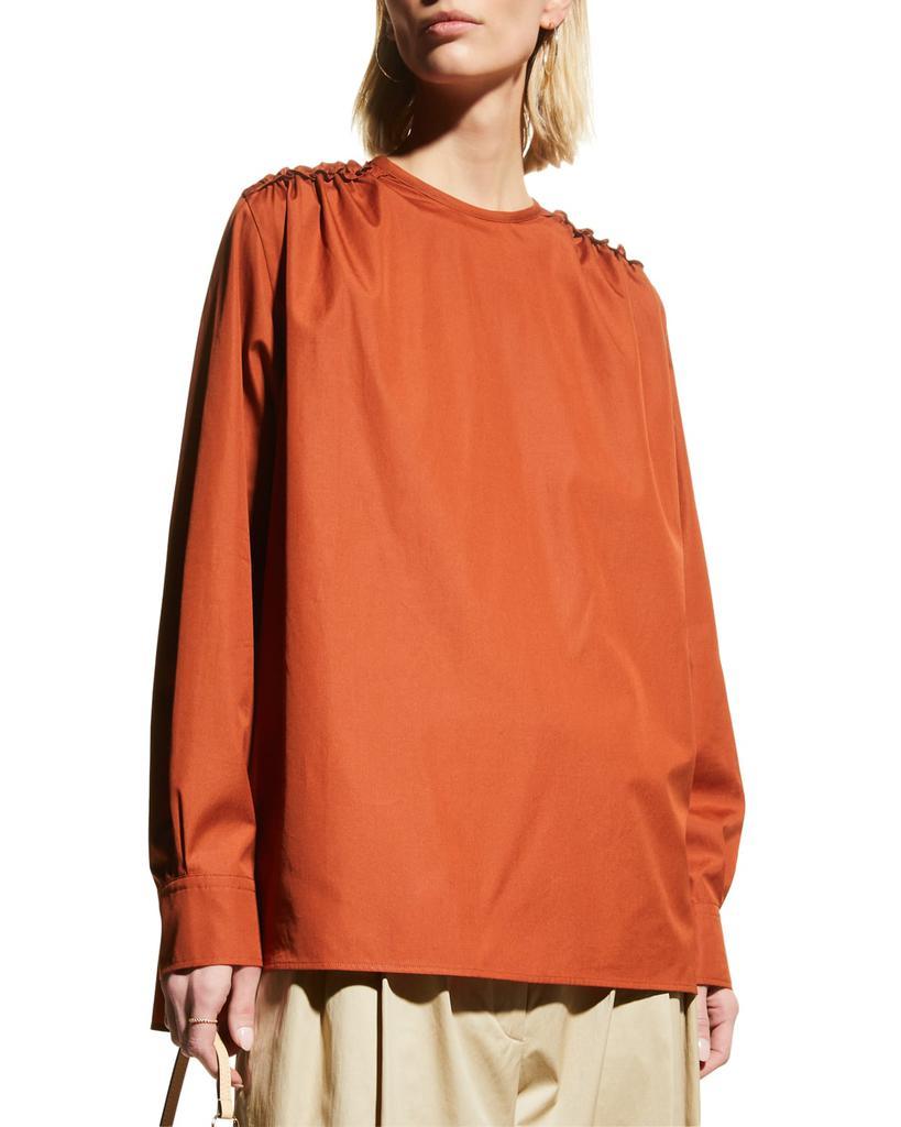 商品Marni|Boxy Gathered-Shoulder Cotton Shirt,价格¥4226,第5张图片详细描述