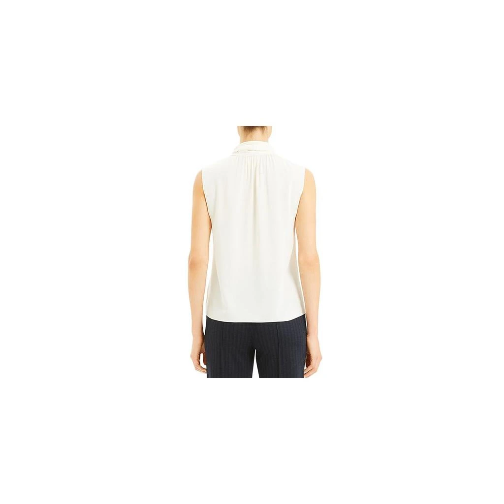 商品Theory|Theory Womens Petites Silk Blend Tie Neck Top,价格¥343,第2张图片详细描述