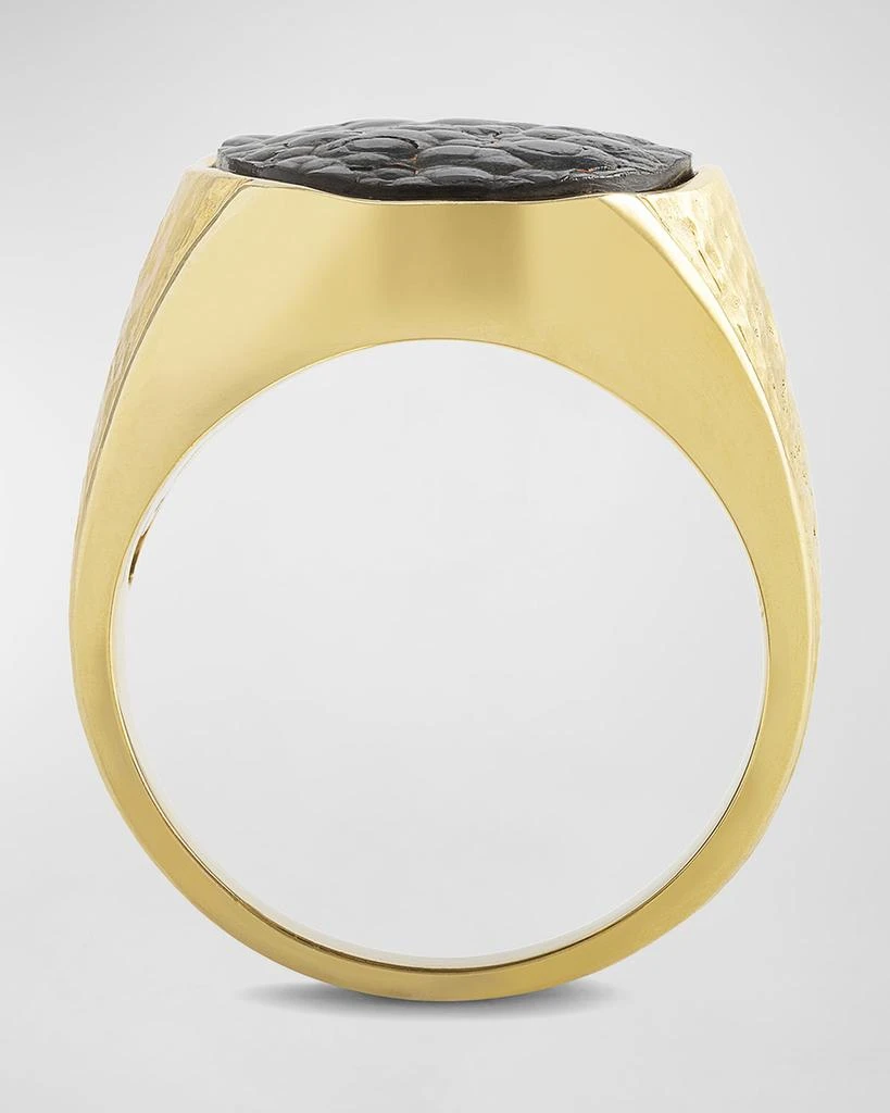 商品Jorge Adeler|Men's 18K Yellow Gold Hematite Ring,价格¥44701,第3张图片详细描述