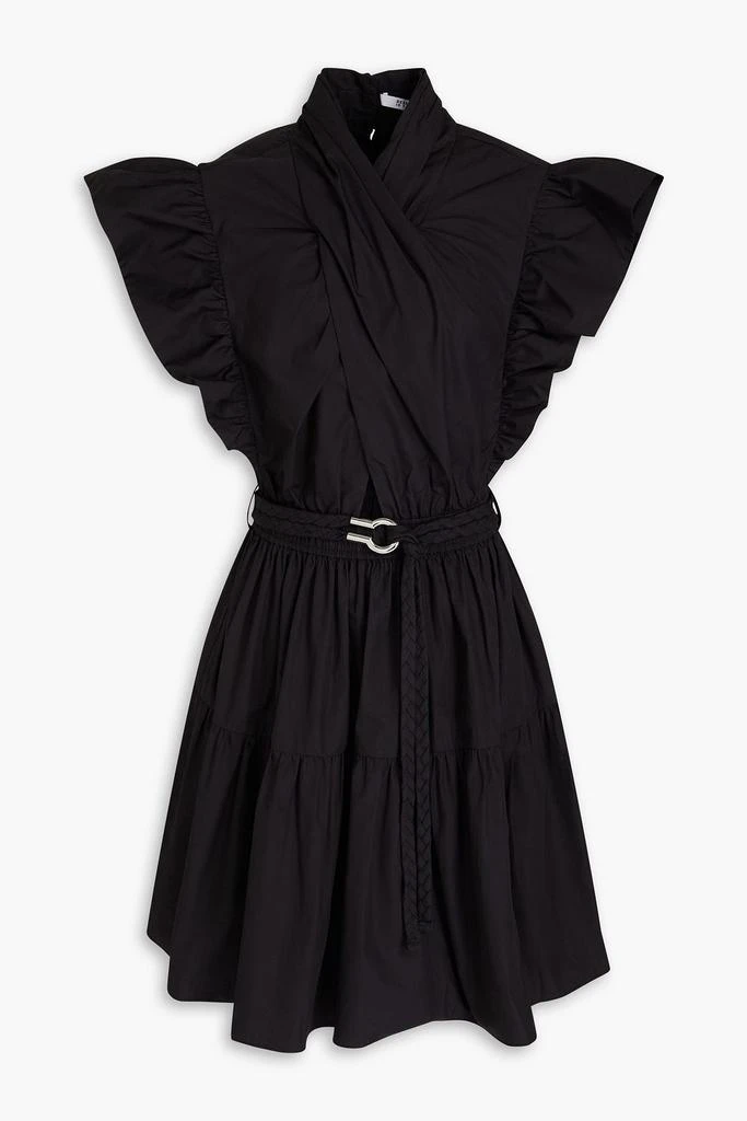 商品Derek Lam|Ruffled cotton-poplin mini dress,价格¥1666,第1张图片