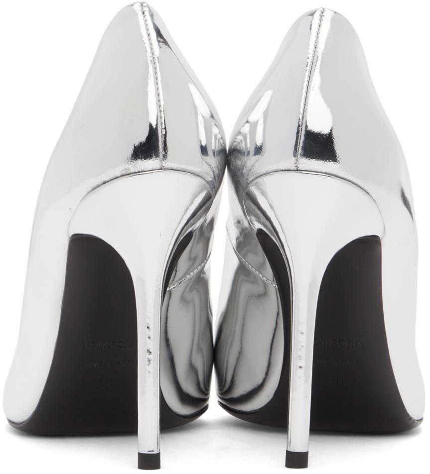 商品Tom Ford|银色 Mirror Pointy 高跟鞋,价格¥9024,第6张图片详细描述
