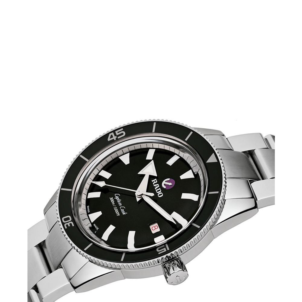 商品Rado|Captain Cook Men's Automatic Black Stainless Steel Bracelet Watch 42 mm,价格¥15759,第4张图片详细描述