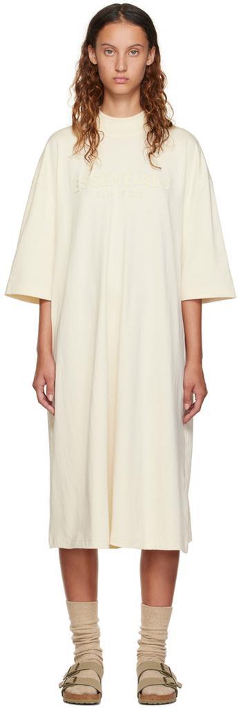 商品Essentials|Off-White Short Sleeve Midi Dress,价格¥407,第1张图片