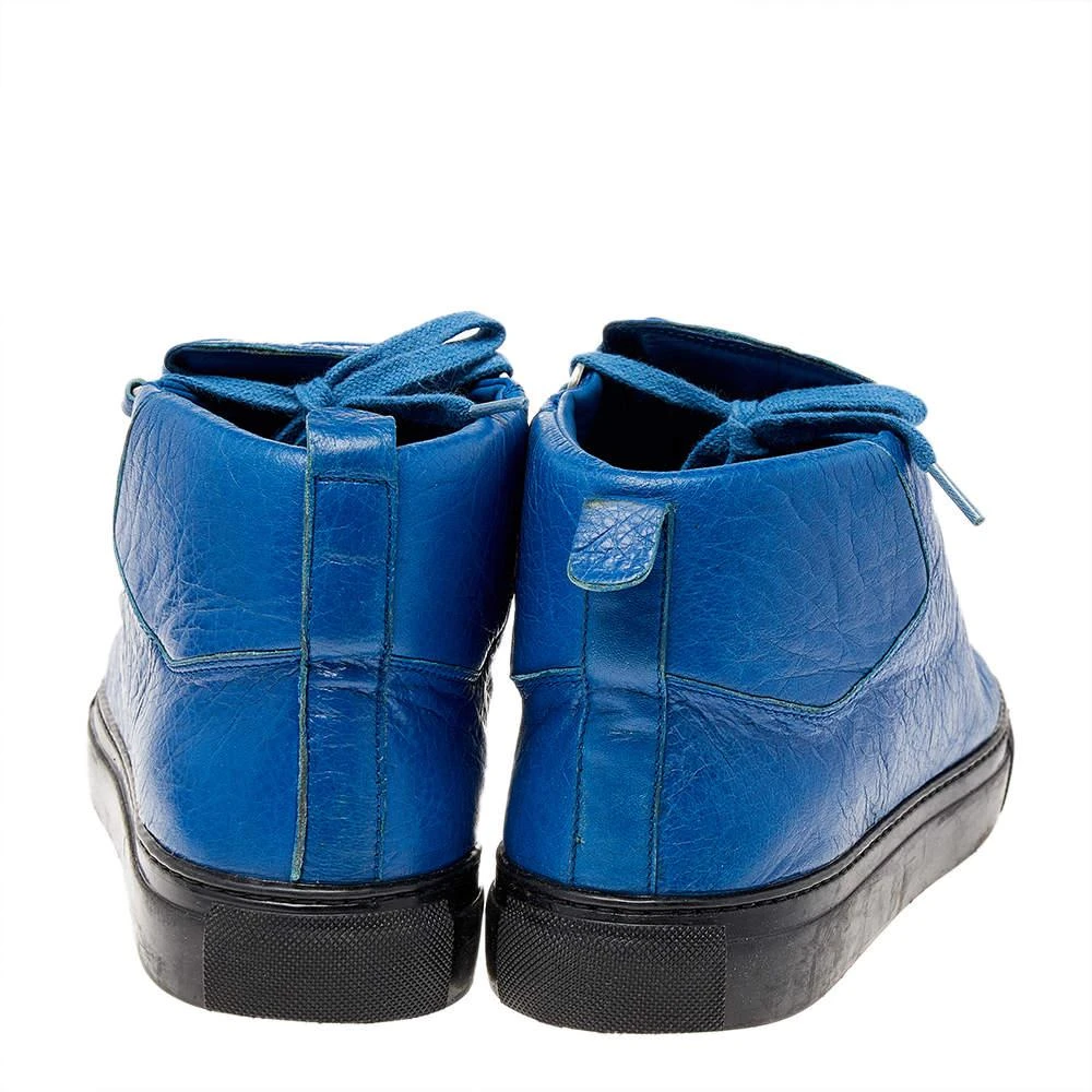 商品[二手商品] Balenciaga|Balenciaga Blue Leather High Top Sneakers Size 43,价格¥2334,第5张图片详细描述