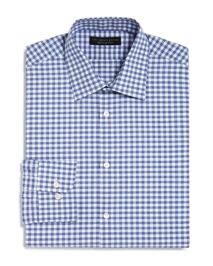 商品The Men's Store at Bloomingdale's|Gingham Dobby Regular Fit Dress Shirt - 100% Exclusive,价格¥355,第1张图片