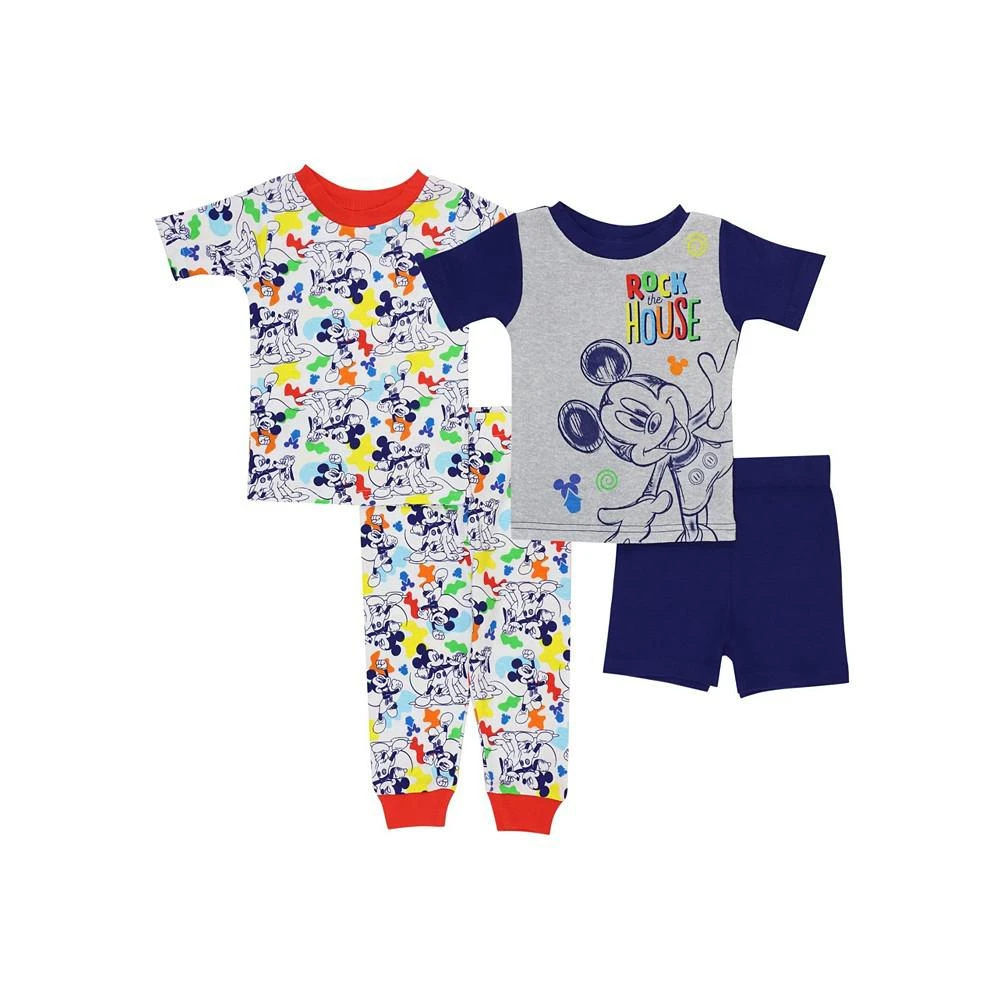 商品AME|Mickey Mouse Baby Boys Pajamas, 4 Piece Set,价格¥197,第1张图片