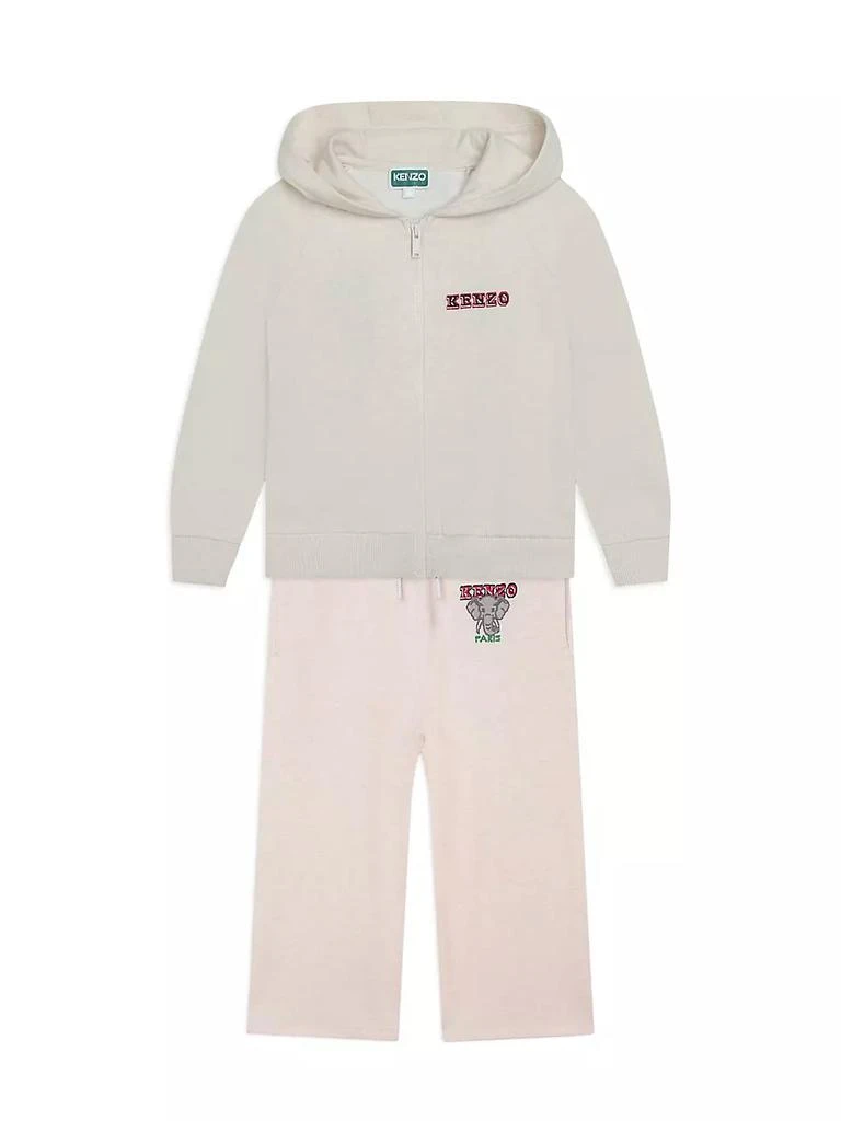 商品Kenzo|Little Girl's & Girl's Logo Zip-Up Hoodie,价格¥574,第2张图片详细描述