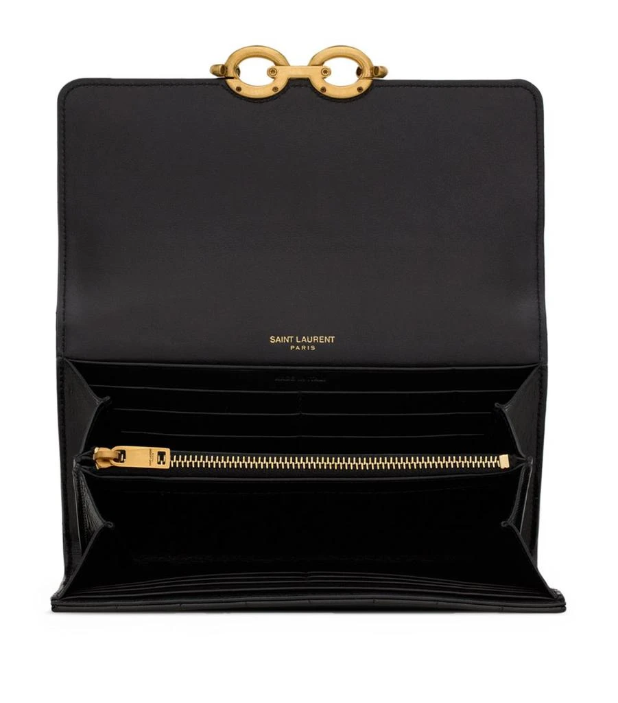 商品Yves Saint Laurent|Leather Matelassé Maillon Wallet,价格¥7874,第4张图片详细描述