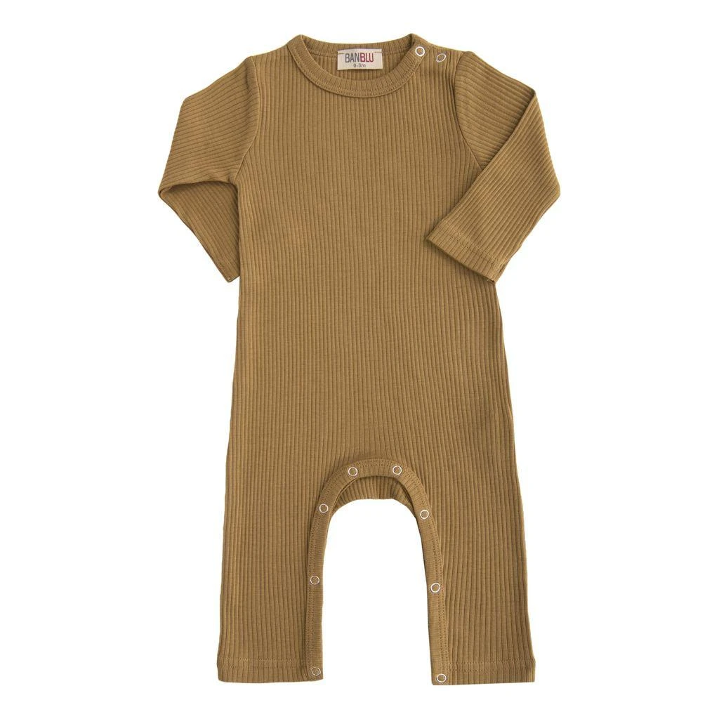 商品BANBLU|Beige Camel LS Modal Romper,价格¥223,第1张图片