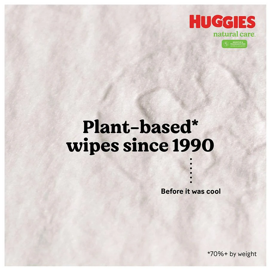 商品Huggies Natural Care|Sensitive Baby Wipes Flip-Top Packs Fragrance Free,价格¥82,第2张图片详细描述