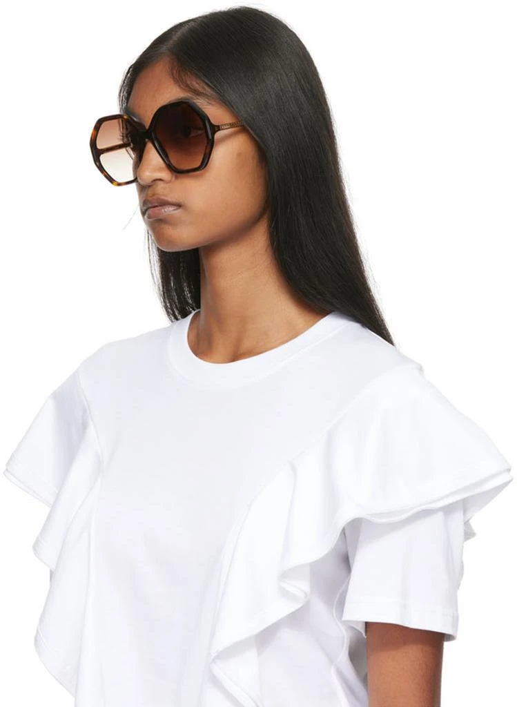 商品Chloé|Tortoiseshell Esther Sunglasses,价格¥1691,第4张图片详细描述