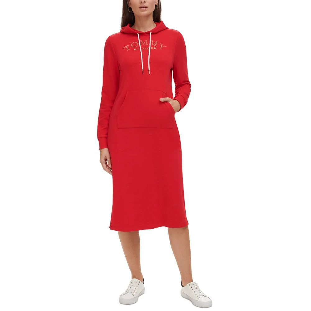 商品Tommy Hilfiger|Women's Embellished Midi Hoodie Dress,价格¥395,第1张图片