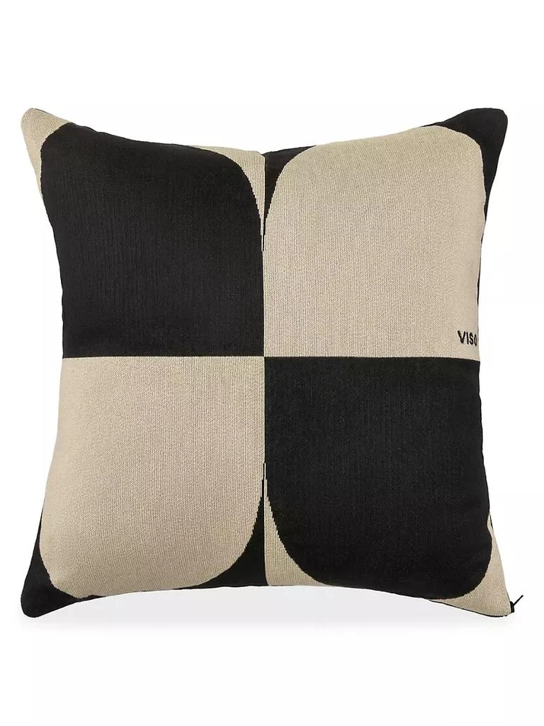 商品Viso Project|Two-Tone Patchwork Tapestry Pillow,价格¥973,第1张图片