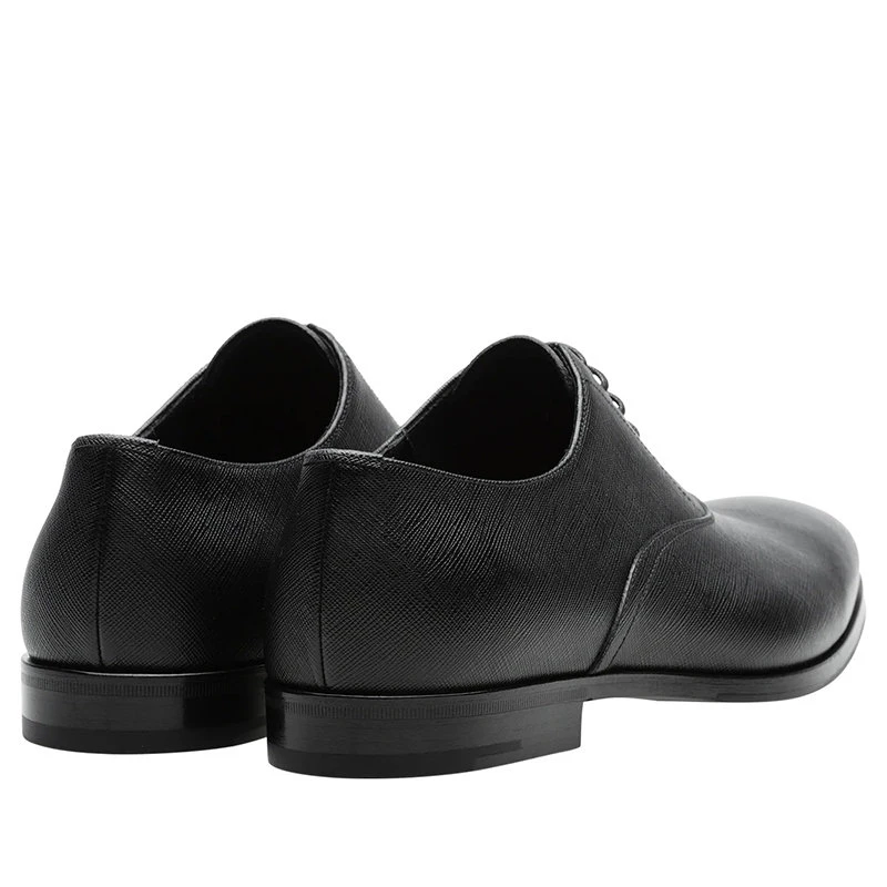 商品Prada|【预售3-7天】普拉达 Saffiano系列 男士黑色皮革牛津鞋2EB172_053_F0002,价格¥6946,第5张图片详细描述
