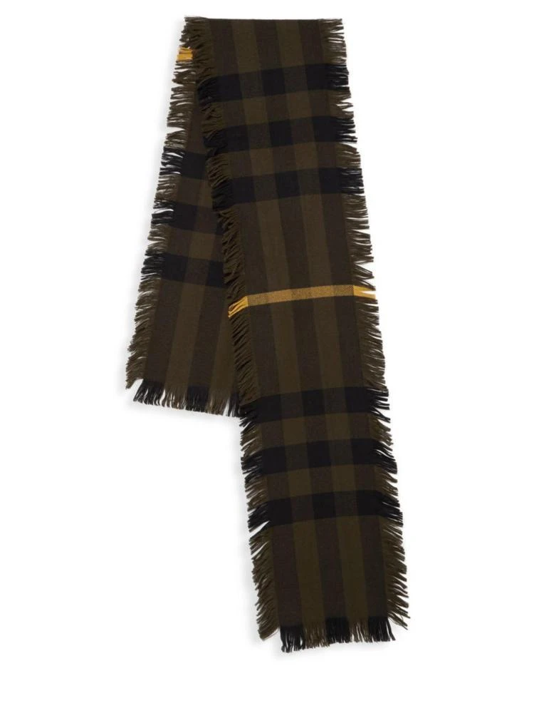 商品Burberry|Half Mega Fringe Military Wool Scarf,价格¥2211,第2张图片详细描述