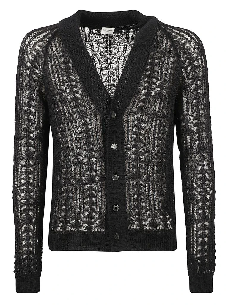 商品Yves Saint Laurent|Saint Laurent Laced Knit Cardigan,价格¥4108,第1张图片