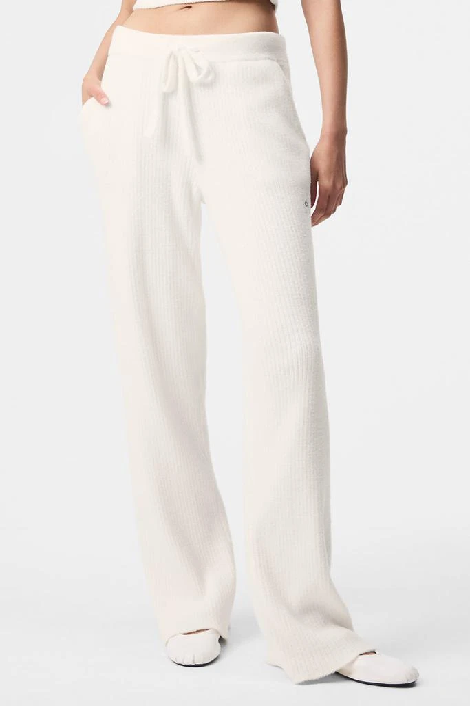 商品Alo|Snuggle Up Sweater High-Waist Wide Leg Pant - Ivory,价格¥1041,第1张图片