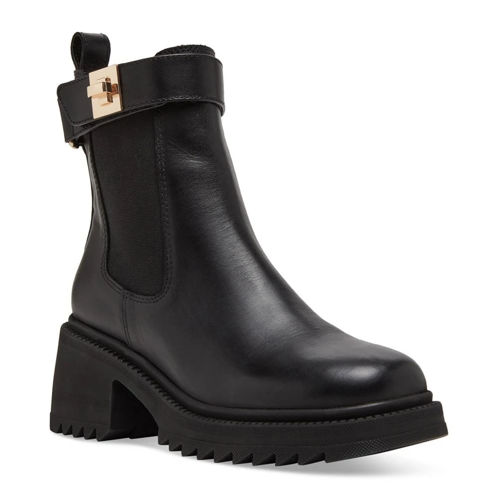 商品Steve Madden|Women's Gates Buckle-Detailed Lug-Sole Booties,价格¥474,第1张图片