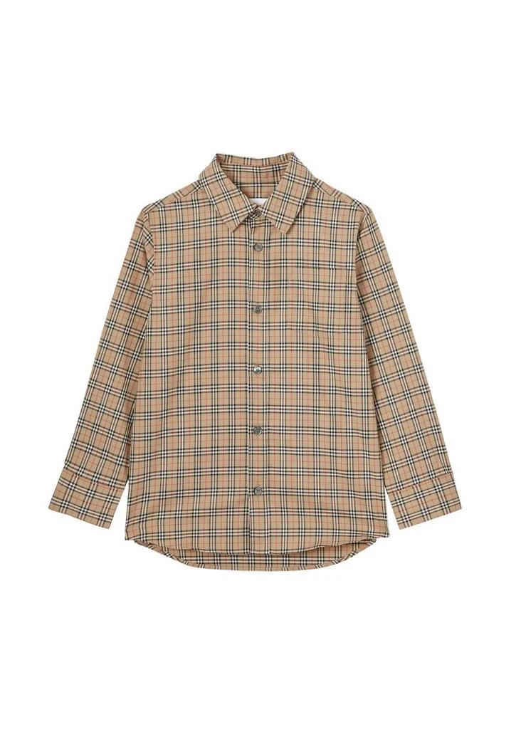 商品Burberry|Check stretch cotton shirt,价格¥1831,第1张图片