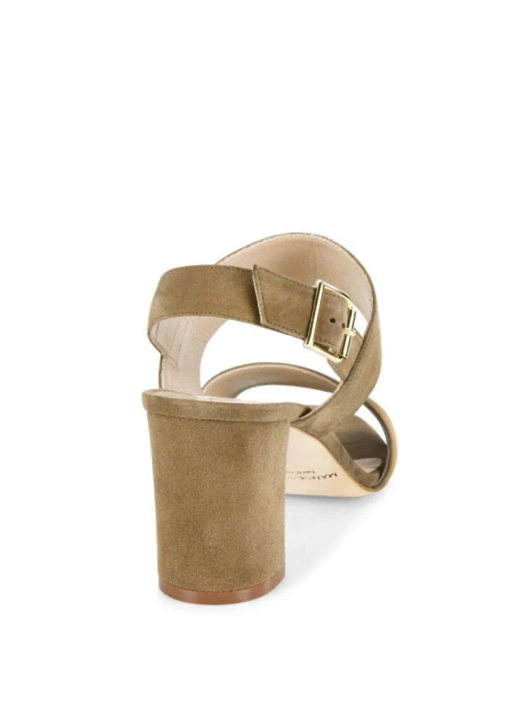 商品Manolo Blahnik|Khan 70 Suede Block Heel Slingback Sandals,价格¥2290,第2张图片详细描述