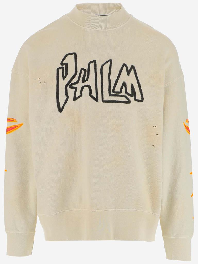 PALM ANGELS GRAFFITI FLAMES SWEATSHIRT商品第1张图片规格展示