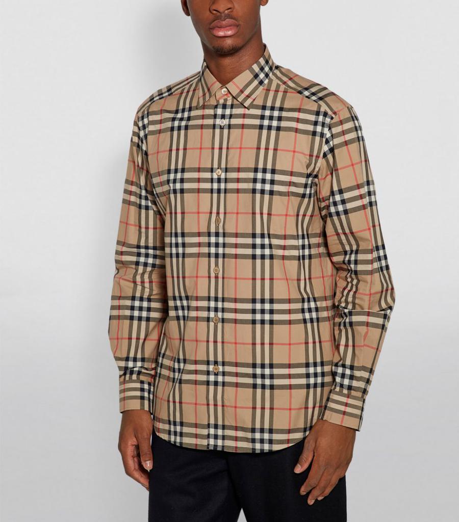 商品Burberry|Cotton Check Shirt,价格¥3033,第5张图片详细描述