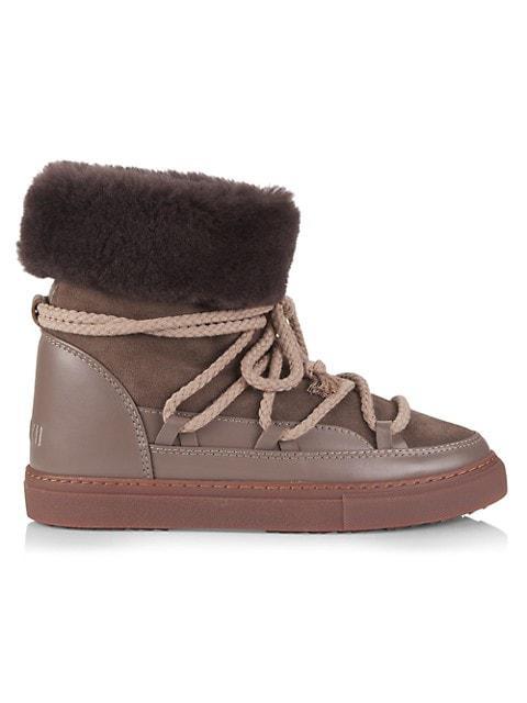 商品INUIKII|Shearling & Leather High-Top Sneakers,价格¥2783,第1张图片