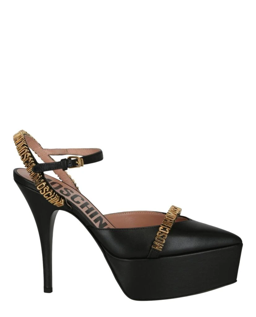 商品Moschino|Moschino Logo Lettering Ankle Strap Pumps,价格¥3456,第1张图片