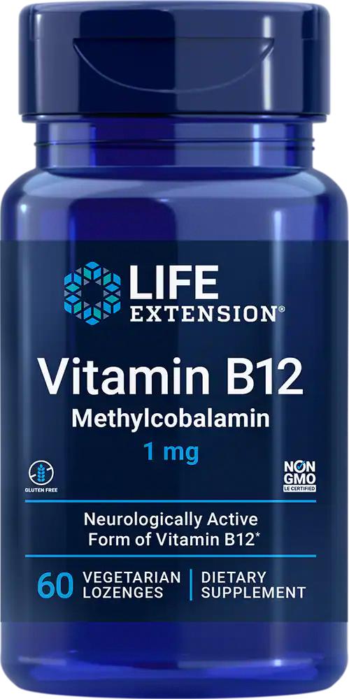 Life Extension Vitamin B12 Methylcobalamin - 1 mg (60 Lozenges, Vegetarian)商品第1张图片规格展示